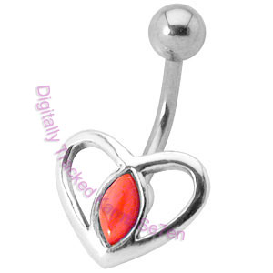 Heart - Red Coral - Belly Bar